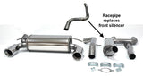 Jetex Performance Exhaust System Volvo C30 Turbo (pre-facelift) (pre-facelift), Turbo T5 up to 2009 2.50"/63.50mm Half System Stainless Steel (T300 series) Non-Resonated Round 100mm L+R