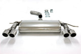 Jetex Performance Exhaust System Volkswagen Golf Mk5 GTi/Edition 30 2.0 TFSi 04+ 3.00"/76.50mm - 2.50"/63.50mm Back Box Stainless Steel (T300 series) Twin Round 80mm Quad