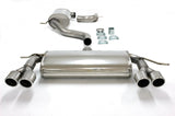 Jetex Performance Exhaust System Audi A3 (8P) Petrol Turbo (03+) 1.4TFSI/2.0 Turbo FSi 200HP 05+ 3.00"/76.50mm Half System Stainless Steel (T300 series) Resonated Twin Round 80mm Quad