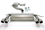 Jetex Performance Exhaust System Volkswagen Scirocco Mk3 2.0L Turbo 09+ 3.00"/76.50mm Half System Stainless Steel (T300 series) Resonated Twin Round 80mm Quad