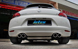 Jetex Performance Exhaust System Volkswagen Scirocco Mk3 2.0L Turbo 09+ 3.00"/76.50mm Half System Stainless Steel (T300 series) Non-Resonated Twin Round 80mm Quad