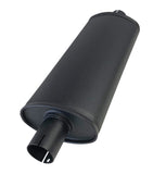 Jetex Custom Oval Silencer Exhaust Box 2.00"/50.80mm 2.00"/50.80mm H=100.00mm W=165.00mm L=420.00mm 4.49L Aluminised Steel